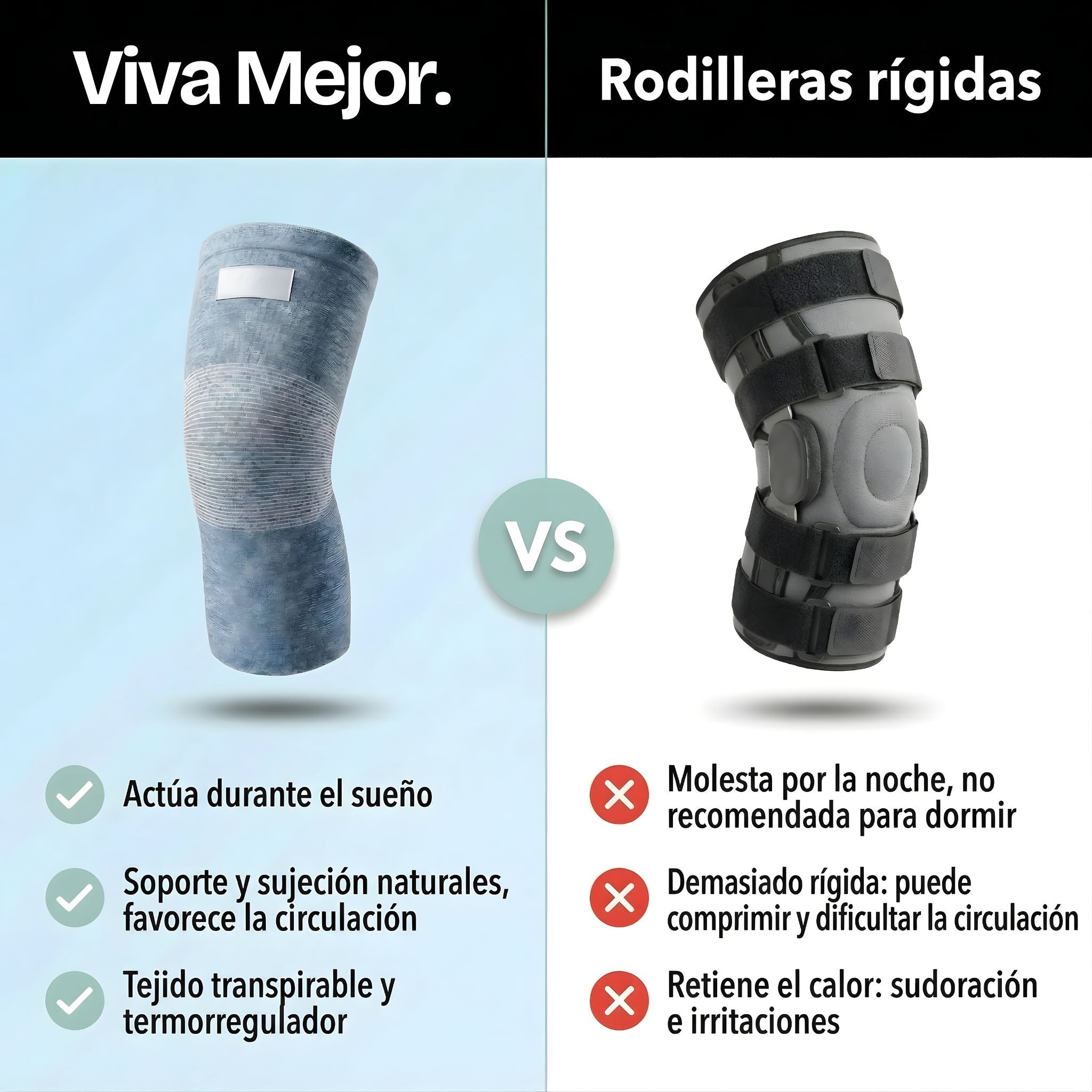 Linéa™ – Rodillera de Bambú para el Dolor de Rodilla
