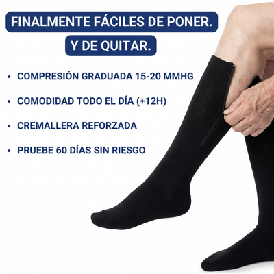Medias de Compresión con Cremallera — Viva Mejor™